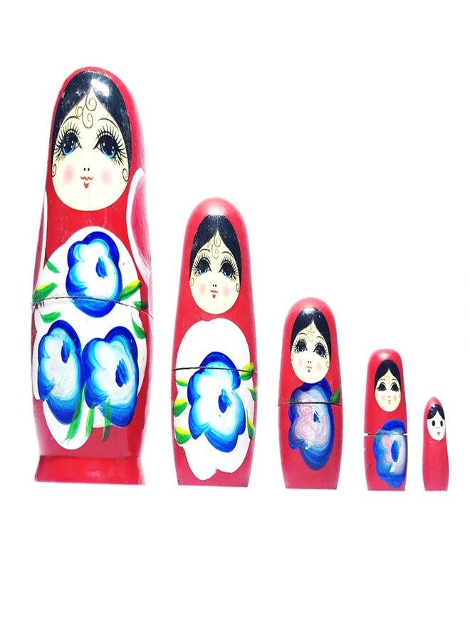 Cutrunn Nesting Doll - Traditional Hand Painted Wooden Decoration Gift Doll (5 Dolls in 1 - Image 5